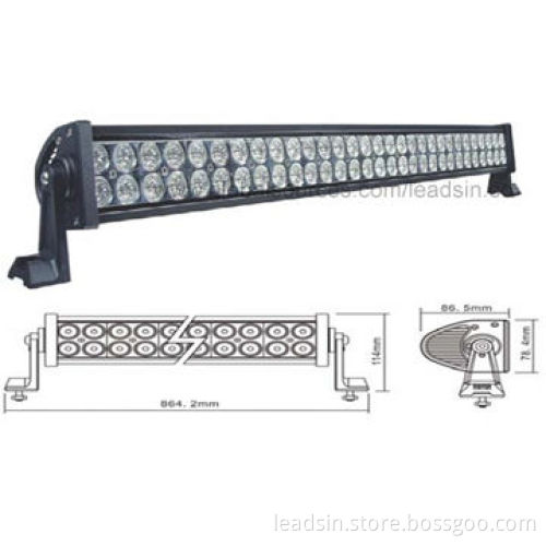 LED Work Light Bar with PMMA Lens, Aluminum Alloy Waterproof IP67 180W